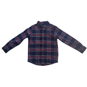 Place Kids Plaid Shirt - Navy and Pink